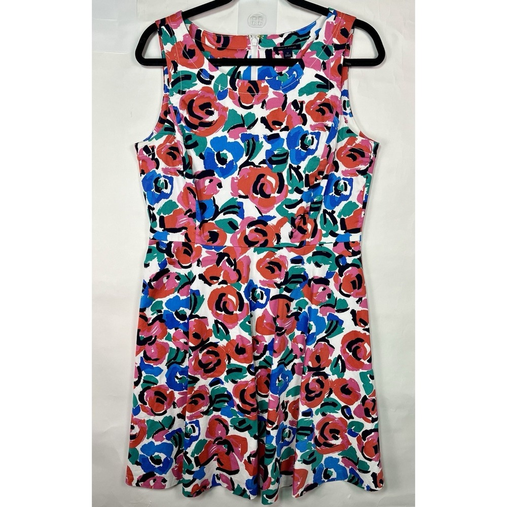 Tommy Hilfiger Multicolor Floral Shift‎ Dress Sleeveless Size 12 Classic